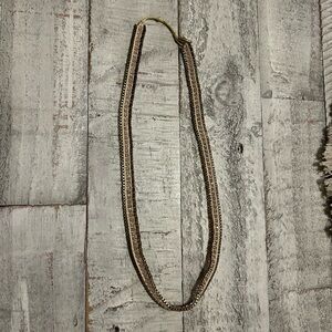 Noonday Collection Brown and Gold Beaded Belt